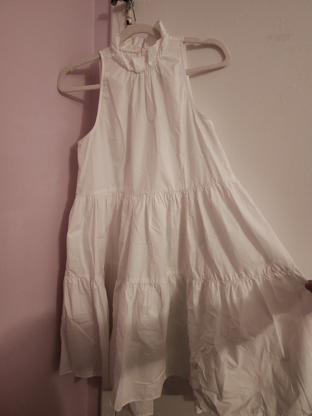 Joie Carlo White Tiered Cotton Midi Dress Size S
